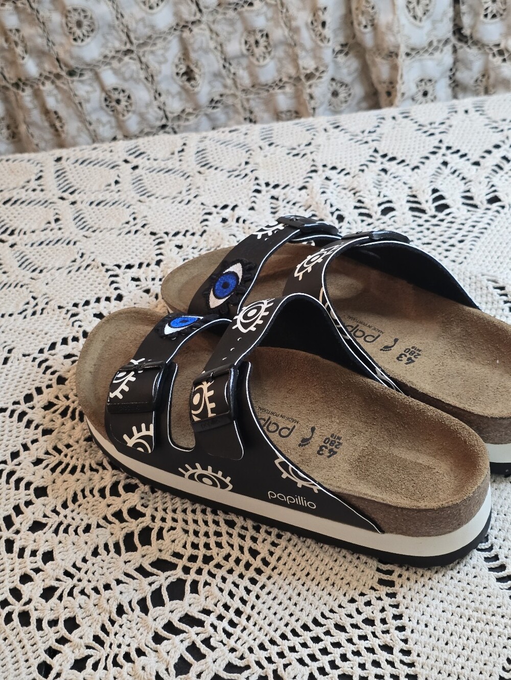 Papillio By Birkenstock, Arizona Eye Sandals, Slides Womens 12, Nwot - Picture 11 of 12